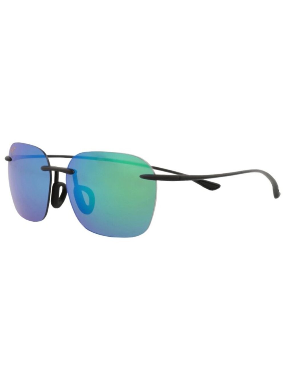 New Maui Jim Women's Sunglasses Square Rectangle Nylon Frame Unisex Black Black
